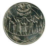 Монета 25 сантимов, 1995 год, Андорра. 50-летие Продовольственной и сельскохозяйственной организация ООН (ФАО). FAO. Монета 25 сантимов, 1995 год, Андорра. 50-летие Продовольственной и сельскохозяйственной организация ООН (ФАО). FAO.
