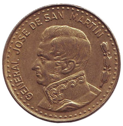 Монета 50 песо. 1979 год, Аргентина. Генерал Хосе де Сан-Мартин.