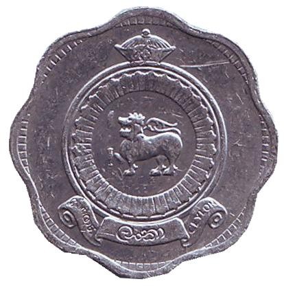 Монета 2 цента. 1971 год, Цейлон.