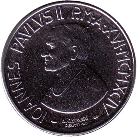 Монета 50 лир. 1994 год, Ватикан. Тюрьма и солидарность.