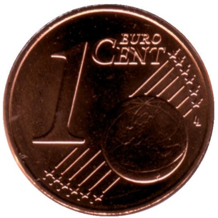 Монета 1 цент. 2013 год, Люксембург.