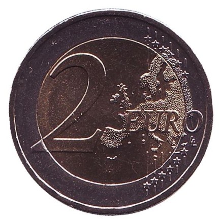 Монета 2 евро. 2016 год, Кипр. Монета 2 евро. 2016 год, Кипр.