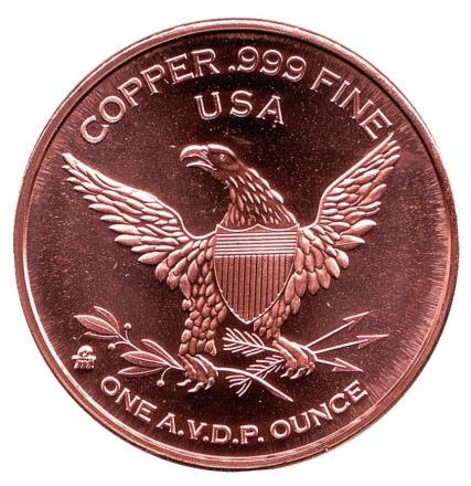 Козерог. "Знаки зодиака." Монетовидный жетон. Унция меди 999. США. 