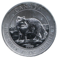 Монета 8 долларов. 2014 год, Канада. Песец. Монета 8 долларов. 2014 год, Канада. Песец.