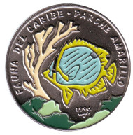 Монета 1 песо, 1996 год, Куба. Разноцветный желтый окунь (Parche Amarillo), Карибская фауна. Монета 1 песо, 1996 год, Куба. Разноцветный желтый окунь (Parche Amarillo), Карибская фауна.