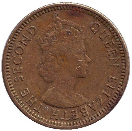 Монета 5 центов. 1960 год, Гонконг.