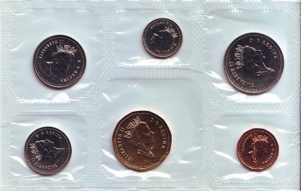 Годовой набор монет Канады (6 штук) 1994 года.