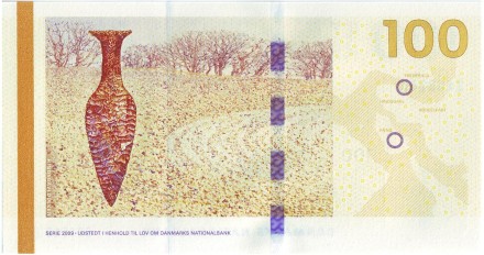 Банкнота 100 крон. 2015 (2009) год, Дания. Мост Малый Бельт. Банкнота 100 крон. 2015 (2009) год, Дания. Мост Малый Бельт.