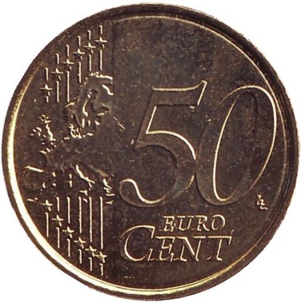 Монета 50 центов. 2008 год, Бельгия.
