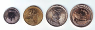 Набор монет (4 штуки). 50-500 песо, 2012 год, Колумбия. Набор монет (4 штуки). 50-500 песо, 2012 год, Колумбия.