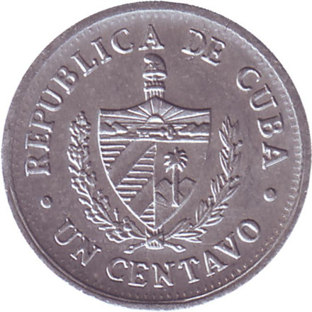 Монета 1 сентаво. 1998 год, Куба. Монета 1 сентаво. 1998 год, Куба.