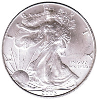 Монета 1 доллар, 2005 год, США. Шагающая свобода.
