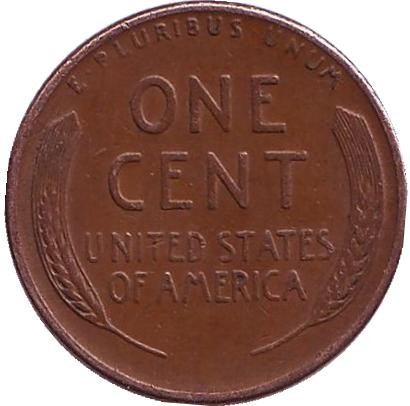 Монета 1 цент. 1948 год (D), США. Линкольн. Монета 1 цент. 1948 год (D), США. Линкольн.