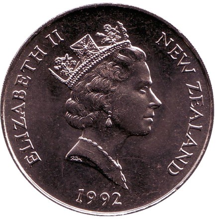 Монета 5 долларов. 1992 год, Новая Зеландия. Абел Тасман. Серия "Первооткрыватели". Монета 5 долларов. 1992 год, Новая Зеландия. Абел Тасман. Серия "Первооткрыватели".