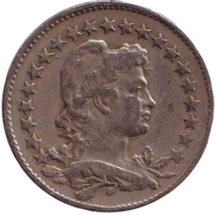 Монета 100 рейсов. 1930 год, Бразилия. Монета 100 рейсов. 1930 год, Бразилия.