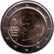 Монета 2 евро. 2021 год, Австрия. Монета 2 евро. 2021 год, Австрия.