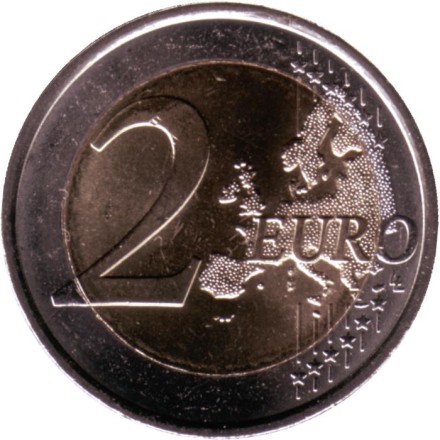 Монета 2 евро. 2021 год, Австрия. Монета 2 евро. 2021 год, Австрия.