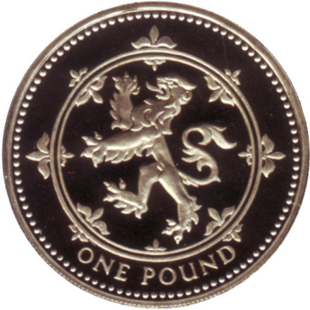 Монета 1 фунт. 1994 год, Великобритания. Proof. Лев.