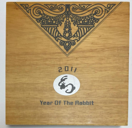 Год кролика. Китайский гороскоп. Набор монет номиналом 2 доллара (4 шт.) в подарочной упаковке. 2011 год, Острова Кука.