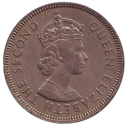 Монета 50 центов, 1961 год, Гонконг.