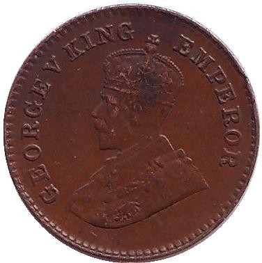 Монета 1/12 анны. 1928 год, Индия Британская. ("•" - Бомбей).