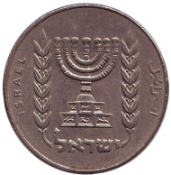 Монета 1/2 лиры. 1978 год, Израиль. Менора (Семисвечник). Монета 1/2 лиры. 1978 год, Израиль. Менора (Семисвечник).