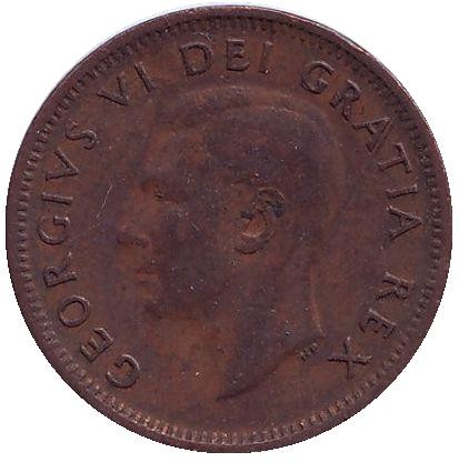 Монета 1 цент. 1950 год, Канада. Монета 1 цент. 1950 год, Канада.