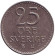Монета 25 эре. 1973 год, Швеция.