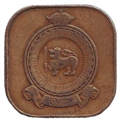 Монета 5 центов. 1963 год, Цейлон.