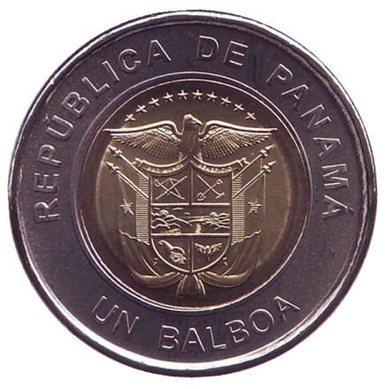 Монета 1 бальбоа. 2019 год, Панама. Всемирный день молодёжи.