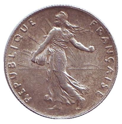 Монета 50 сантимов. 1917 год, Франция. Монета 50 сантимов. 1917 год, Франция.