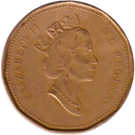 Монета 1 доллар. 1990 год, Канада. Утка. Монета 1 доллар. 1990 год, Канада. Утка.