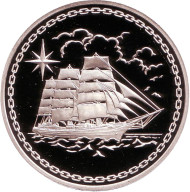 Парусник. Памятный жетон, ММД. (Нейзильбер)