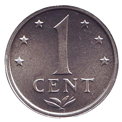 Монета 1 цент. 1985 год, Нидерландские Антильские острова. UNC.