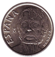 Монета 10 песет. 1997 год, Испания. Сенека. Монета 10 песет. 1997 год, Испания. Сенека.