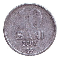 Монета 10 бани. 2004 год, Молдавия. Монета 10 бани. 2004 год, Молдавия.