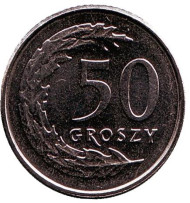 Монета 50 грошей. 2009 год, Польша. Монета 50 грошей. 2009 год, Польша.