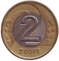 Монета 2 злотых. 2006 год, Польша.