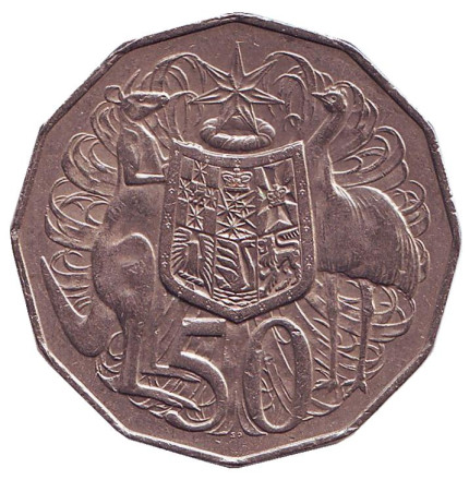 Монета 50 центов. 1985 год, Австралия.