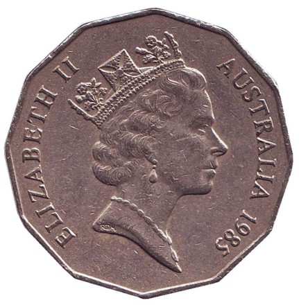 Монета 50 центов. 1985 год, Австралия. Монета 50 центов. 1985 год, Австралия.