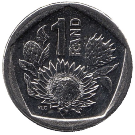 Монета 1 ранд. 2024 год, ЮАР.