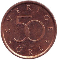 Монета 50 эре. 2009 год, Швеция. Монета 50 эре. 2009 год, Швеция.