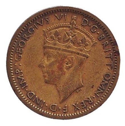 Монета 6 пенсов. 1943 год, Британская Западная Африка.
