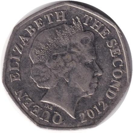 Монета 50 пенсов. 2012 год, Джерси. Замок Гросне.