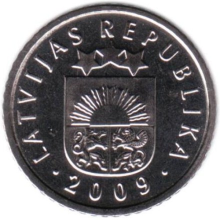 Монета 50 сантимов. 2009 год, Латвия. Саженец соснового дерева. Монета 50 сантимов. 2009 год, Латвия. Саженец соснового дерева.