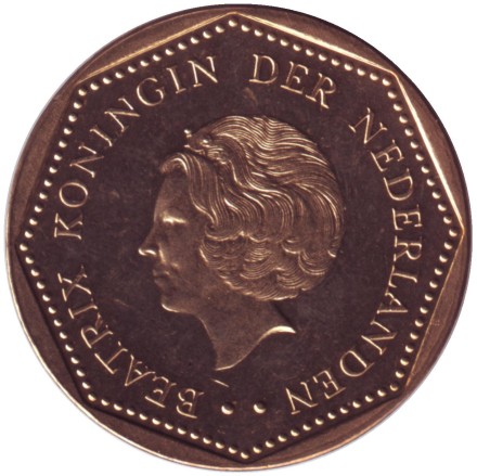 Монета 2,5 гульдена. 1995 год, Нидерландские Антильские острова. Монета 2,5 гульдена. 1995 год, Нидерландские Антильские острова.