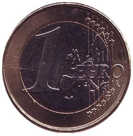 Монета 1 евро. 2002 год, Бельгия. Монета 1 евро. 2002 год, Бельгия.