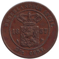 Монета 2,5 цента. 1857 год, Нидерландская Индия.
