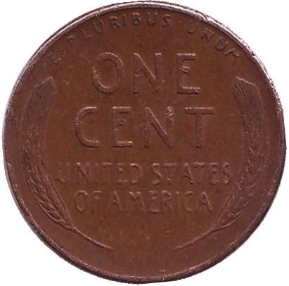 Монета 1 цент. 1950 год (S), США. Линкольн. Монета 1 цент. 1950 год (S), США. Линкольн.