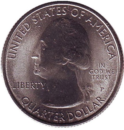 Монета 25 центов (P). 2016 год, США. Национальный исторический парк Харперс Ферри. Парк № 33.